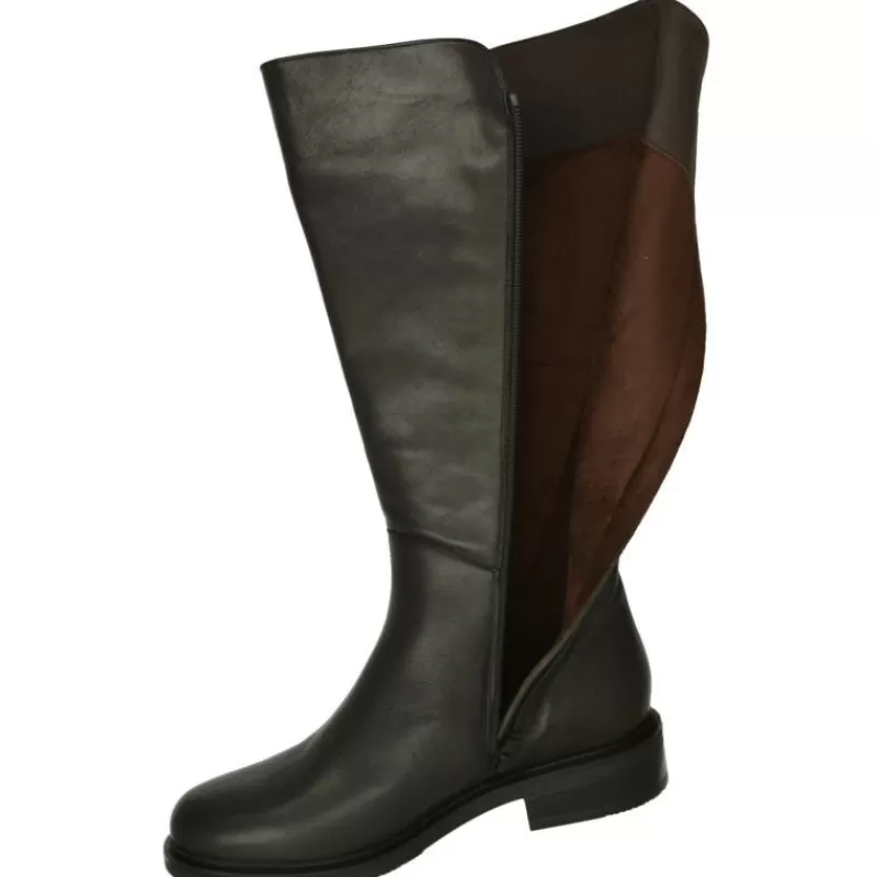 PieSanto Botas-Bota Alta De De Caña Ancha 43 Cm Con Piso De Goma Y Tacon De Suela Con Planta De Descanso Extraible
