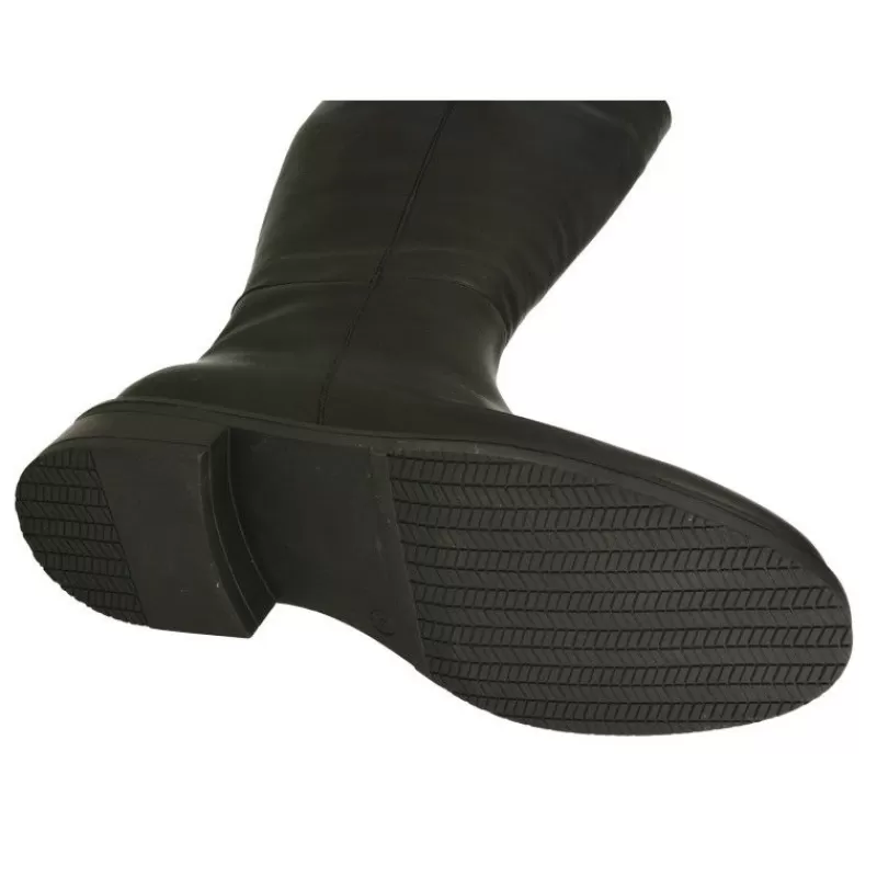 PieSanto Botas-Bota Alta De De Caña Ancha 43 Cm Con Piso De Goma Y Tacon De Suela Con Planta De Descanso Extraible