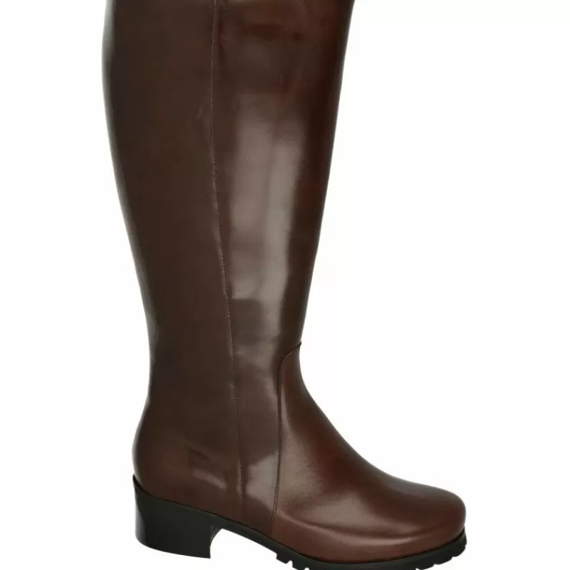 PieSanto Botas-Bota Alta De De Caña Ancha 43 Cm Con Piso De Goma Y Tacon De Suela Con Planta De Descanso Extraible