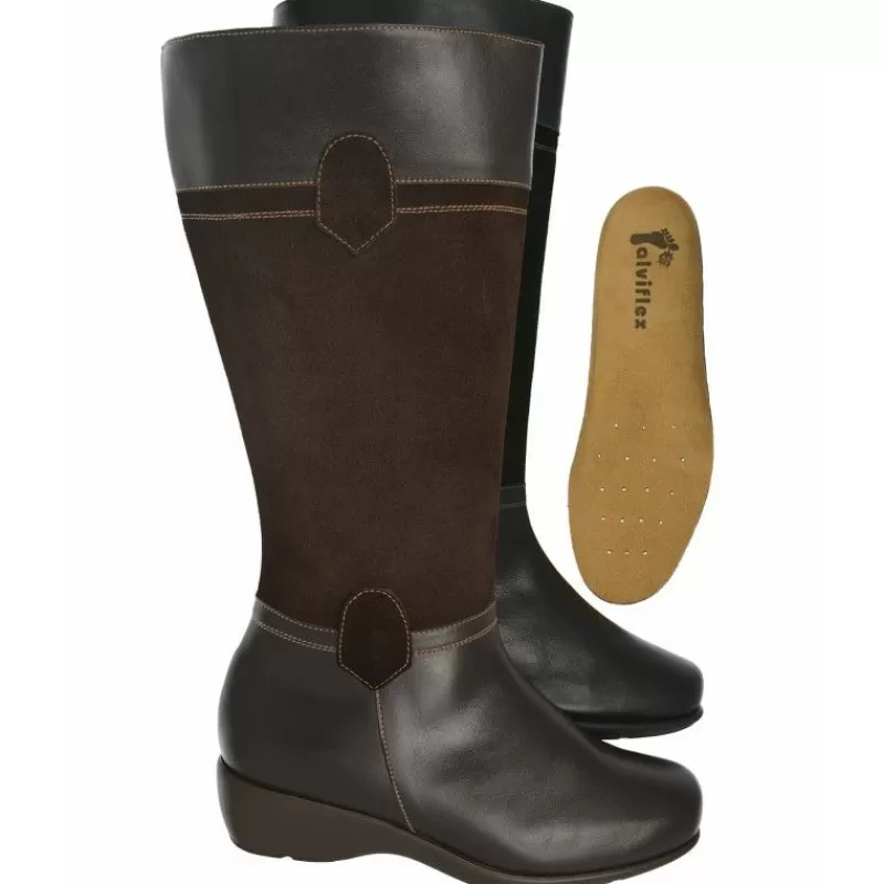 Alviflex Botas-Bota De Sport, Caña Ancha De 43-44Cm, Cuna De 2 Cm, Suela De Poliuretano