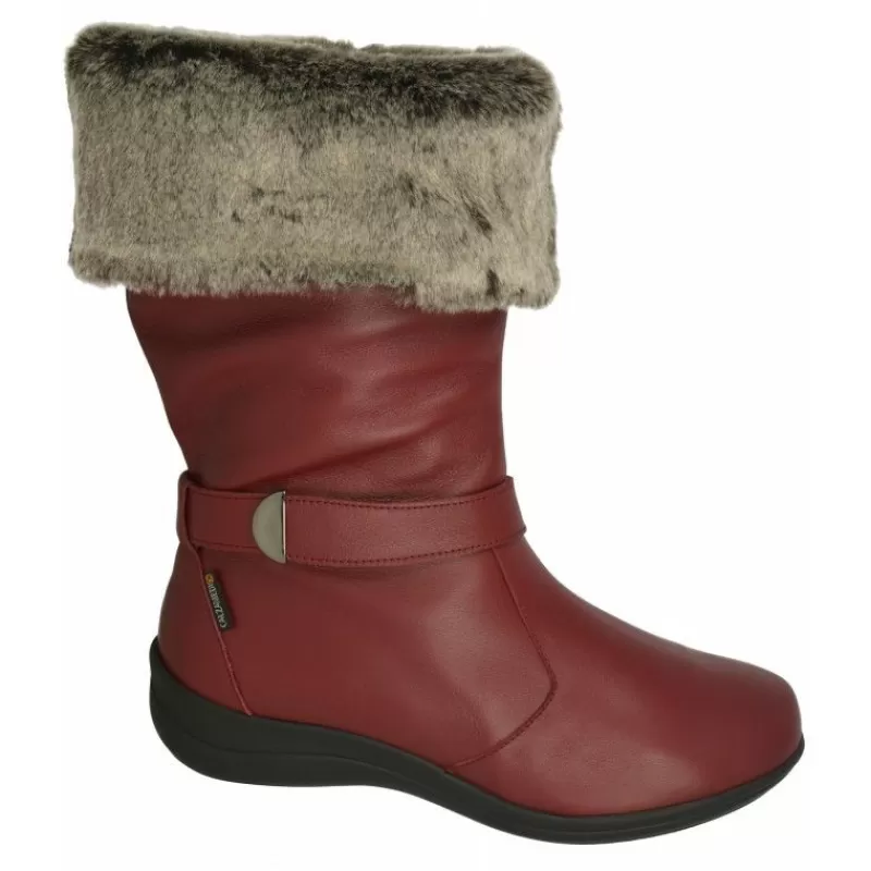 Calzamedi Botas-Bota De Con Vuelta De Cuello En Borreguillo Con Piso De Amortiguacion Y Piel Muy Flexible Y Confortable