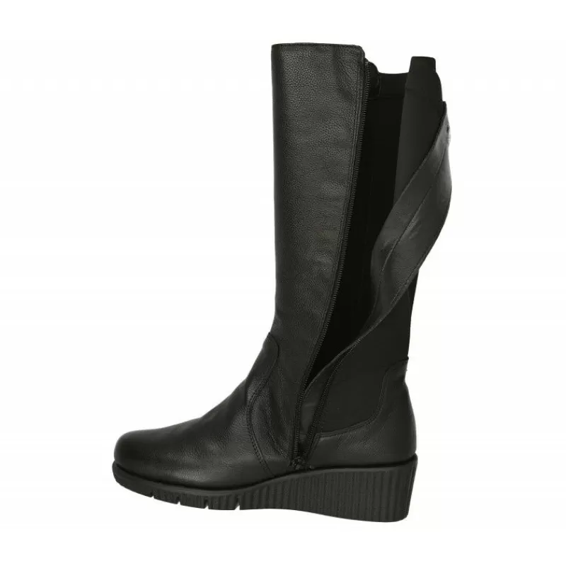 Doctor Cutillas Botas-Bota Del En Piel Grabada Con Trasera De Lycra ,Caña De 39 Cm, Piso De Cuna Y Planta De Descanso Negro
