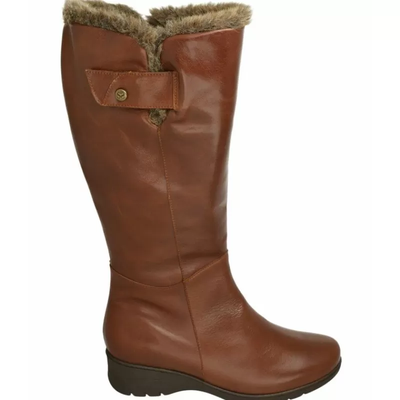 PieSanto Botas-Bota De Caña De 43 Cm Y Pala Lisa, Cuello Lana Y Piso De Goma Con Planta De Descanso Extraible