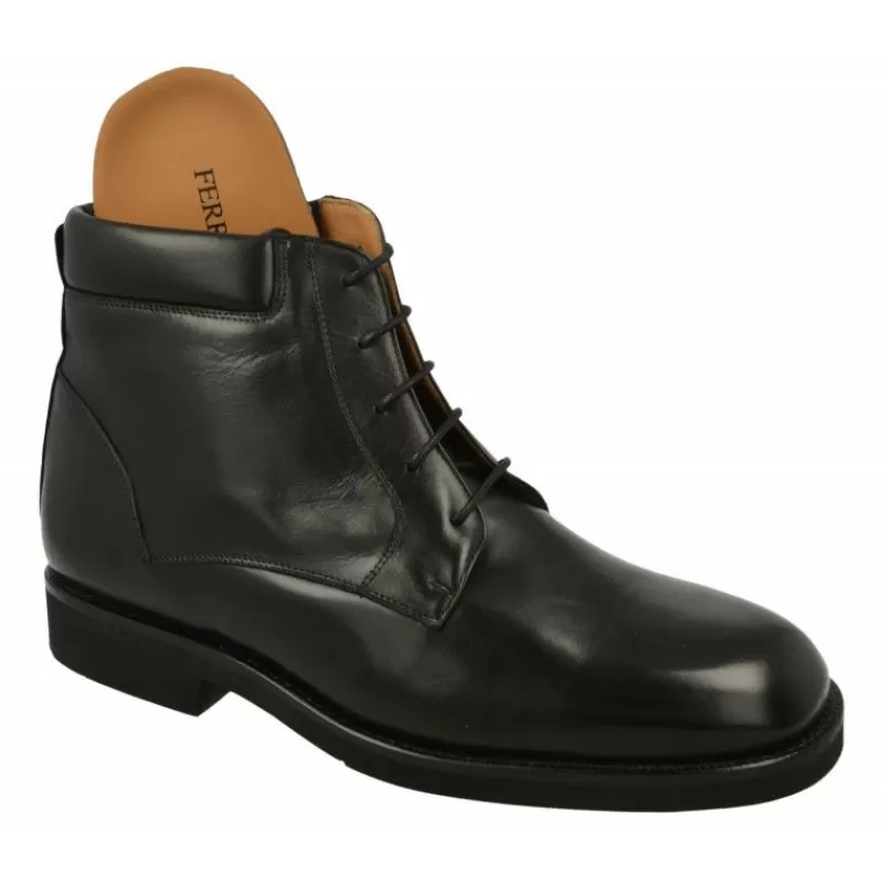 Paco Cantos Botines-Botin Cordones De En Boxcalf Ancho Especial. Negro