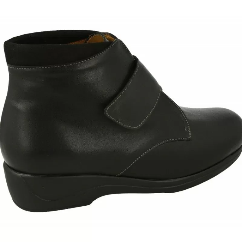 Alviflex Botines-Botin De Con Ajuste Por Velcro En Pala Lisa Y Piso De Amortiguacion En Ancho 14 Especial Plantillas Negro