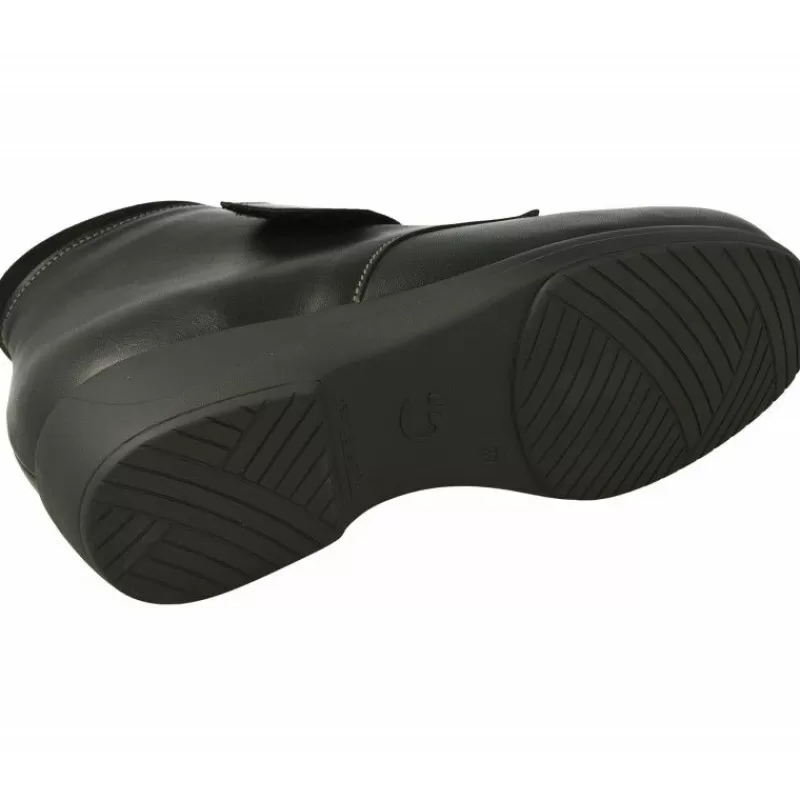Alviflex Botines-Botin De Con Ajuste Por Velcro En Pala Lisa Y Piso De Amortiguacion En Ancho 14 Especial Plantillas Negro