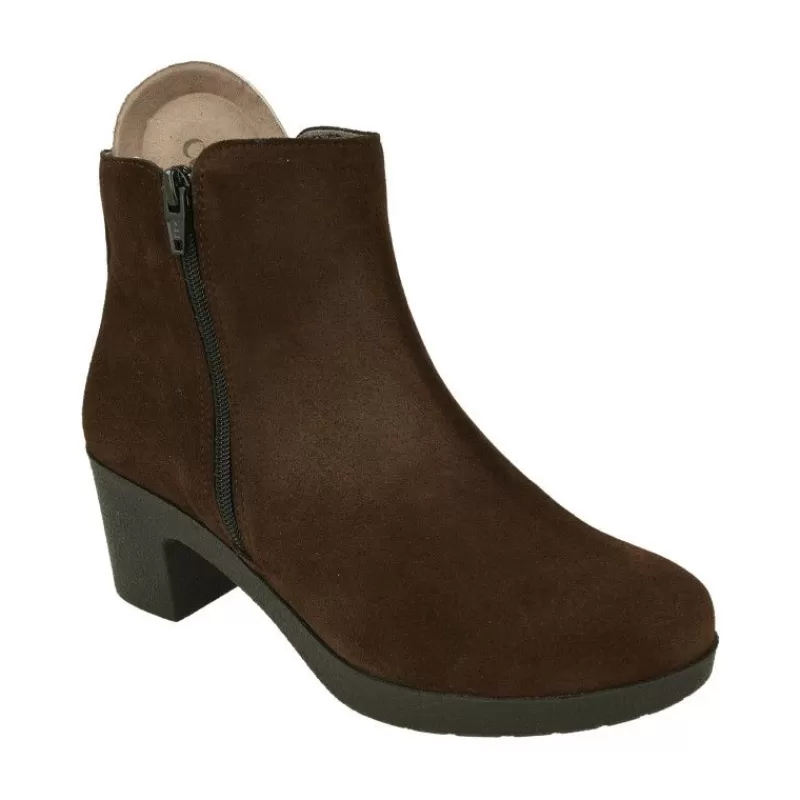 Comfort Class Botines-Botin De En Piel Nobuck De Pala Lisa Y Piso De Cuna Tacon Confortable Con Planta Extraible Niger
