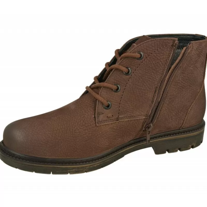 G Comfort Botines-Botin De Con Cordones Y Cremallera Lateral, Piel Impermeable Y Piso De Goma De Caucho Con Planta De Descanso Extraible