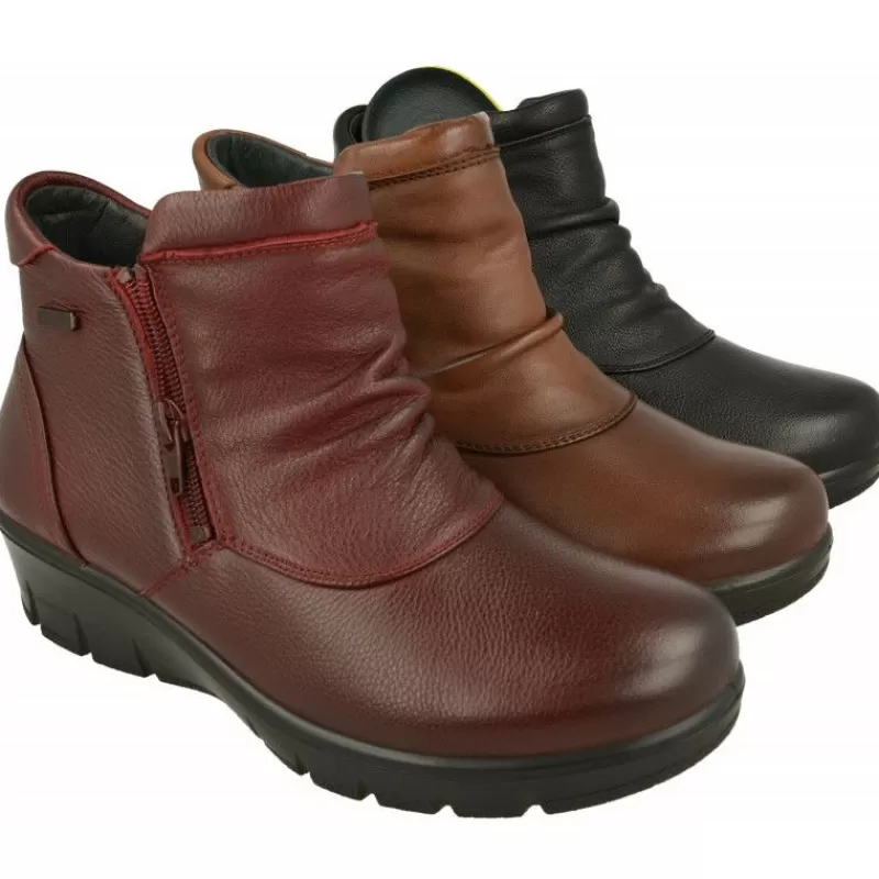G Comfort Botines-Botin De Con Cremallera Lateral Y Planta De Descanso Con Forro De Membrana Impermeable