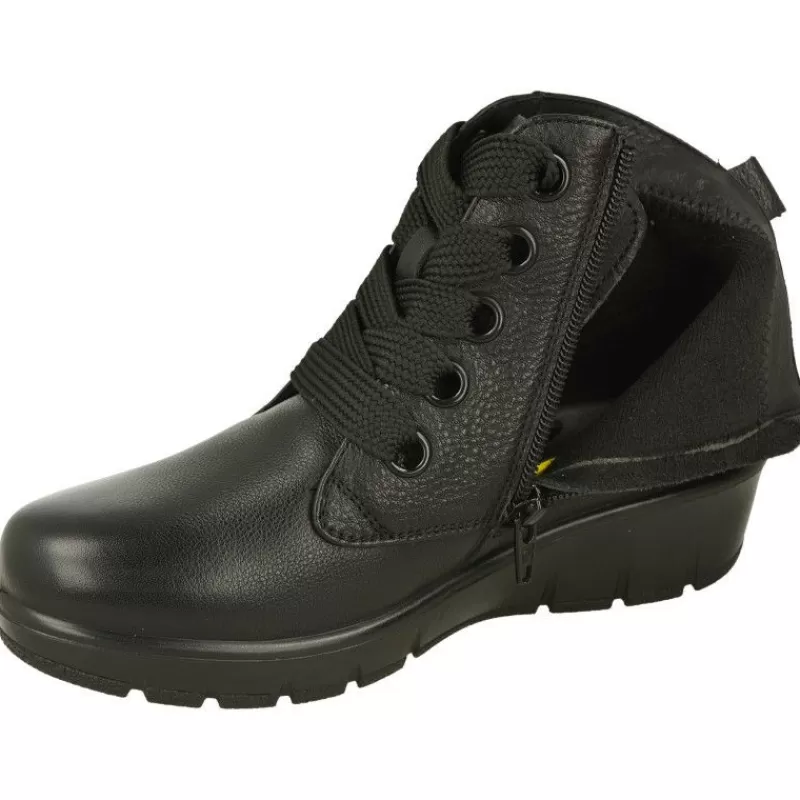 G Comfort Botines-Botin De En Pala Lisa Impermeable Con Horma Ancho 13, Piso De Cuna Amortiguada Y Planta Anatomica Extraible Negro