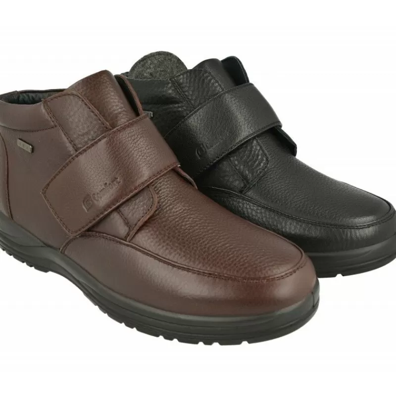 G Comfort Botines-Botin De En Piel Grabada Con Membrana Impermeable, Piso De Caucho Y Horma De Ancho Especial Con Planta Extraible