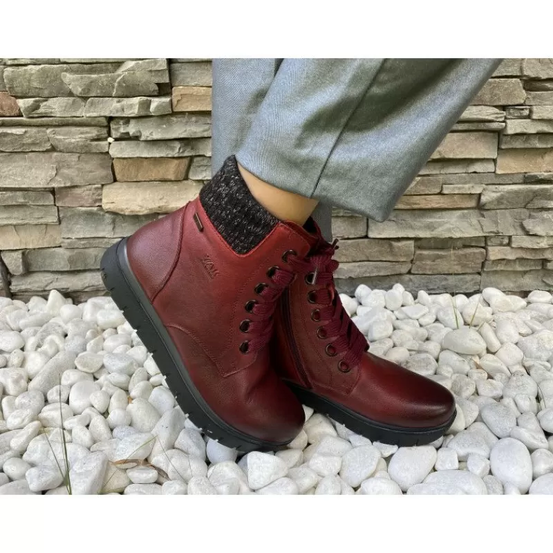 G Comfort Botines-Botin De En Piel Lisa Con Membrana Impermeable, Piso De Caucho Amortiguado Y Planta De Descanso Extraible