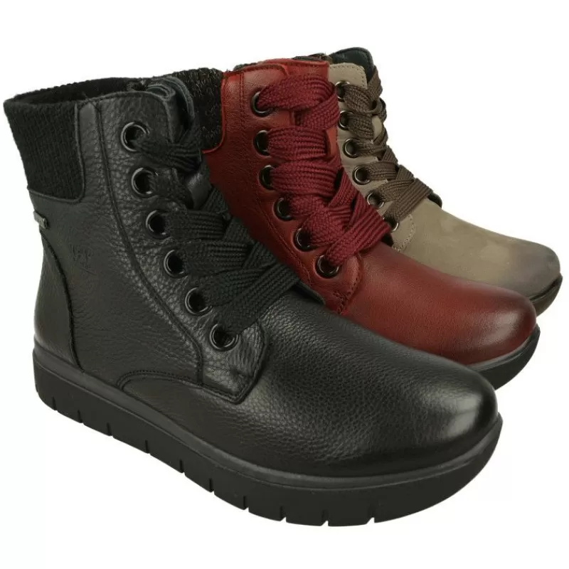 G Comfort Botines-Botin De En Piel Lisa Con Membrana Impermeable, Piso De Caucho Amortiguado Y Planta De Descanso Extraible