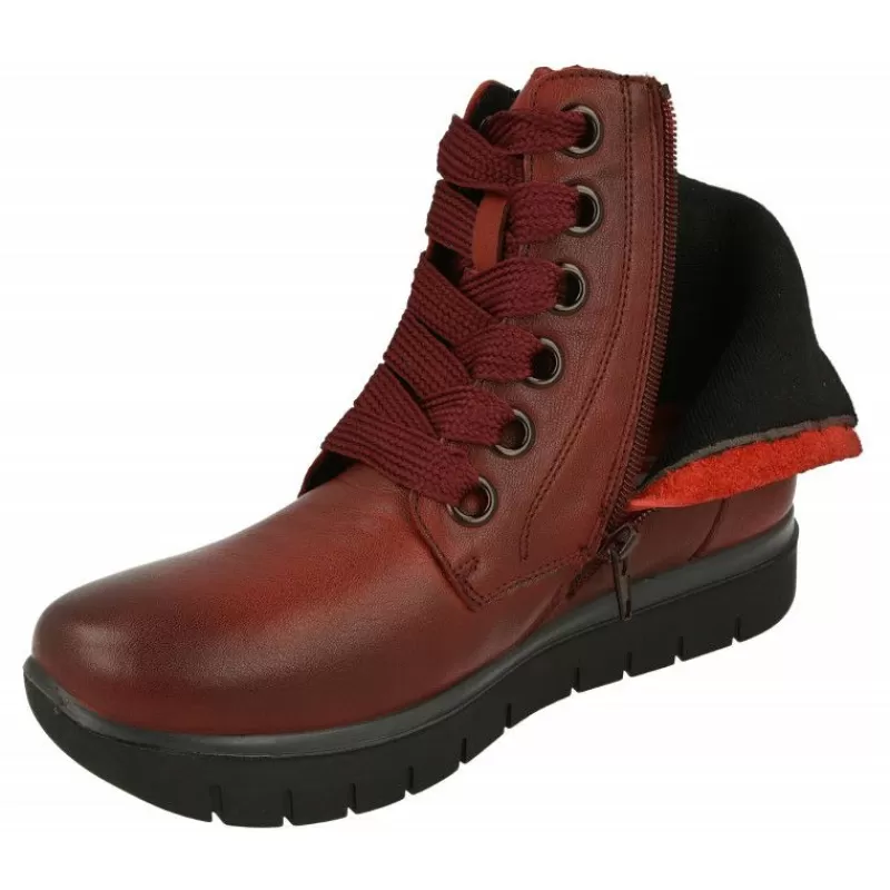 G Comfort Botines-Botin De En Piel Lisa Con Membrana Impermeable, Piso De Caucho Amortiguado Y Planta De Descanso Extraible