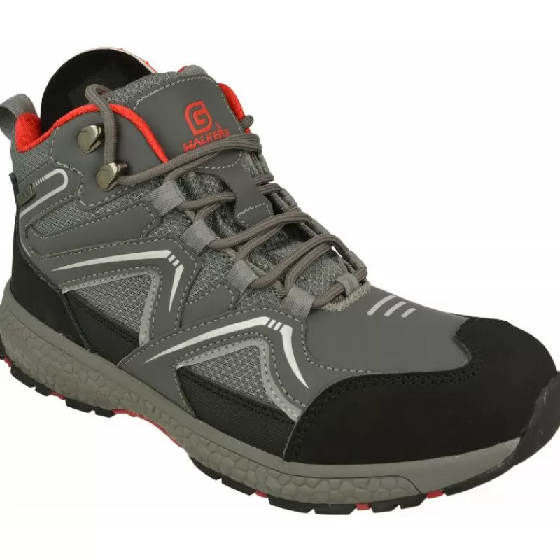 G Comfort Botines-Botin De En Piel Nobuck Impermeable De Horma De Ancho Especial Y Planta De Descanso Extraible Gris