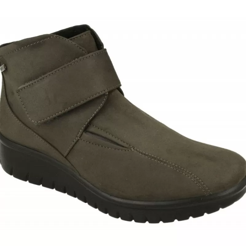WESTLAND BY JOSEF SEIBEL antes ROMIKA Botines-Botin De Westland Antes Romika En Antelina Impermeable Piso De Poliuretano Pala De Velcro Y Planta De Descanso