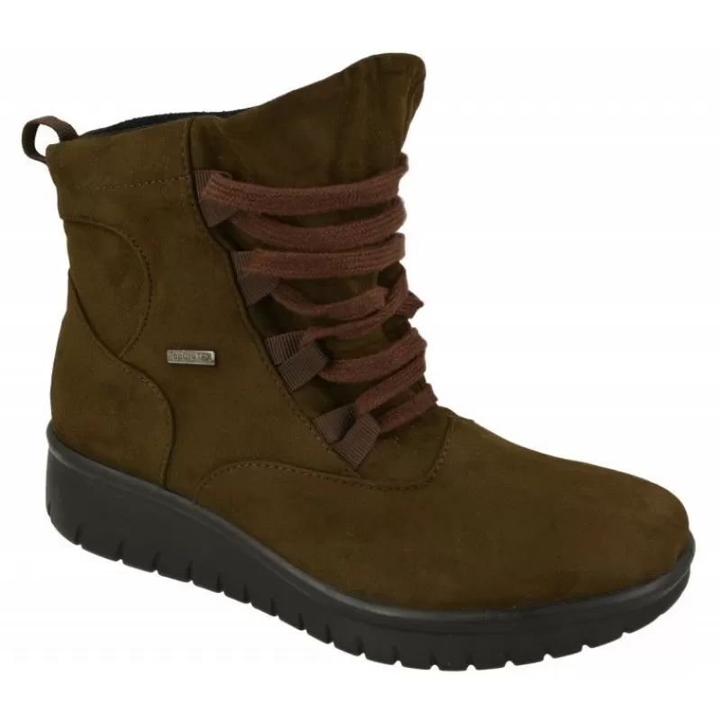 WESTLAND BY JOSEF SEIBEL antes ROMIKA Botines-Botin De Westland Antes Romika En Tejido Antelina Impermeable Acordonado Con Planta De Descanso Y Piso De Amortiguacion