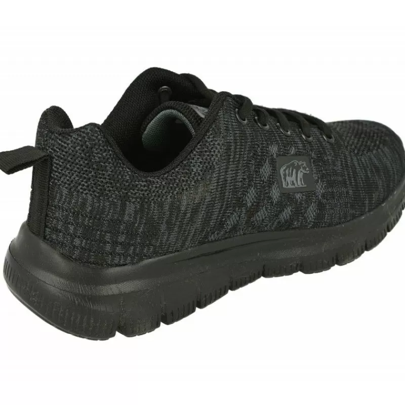 Calzamedi Zapatillas De Lona-Cordon De Deportivo En Lona Transpirable Y Horma De Ancho Especial Con Piso Aligerado Y Planta De Descanso Movible Negro
