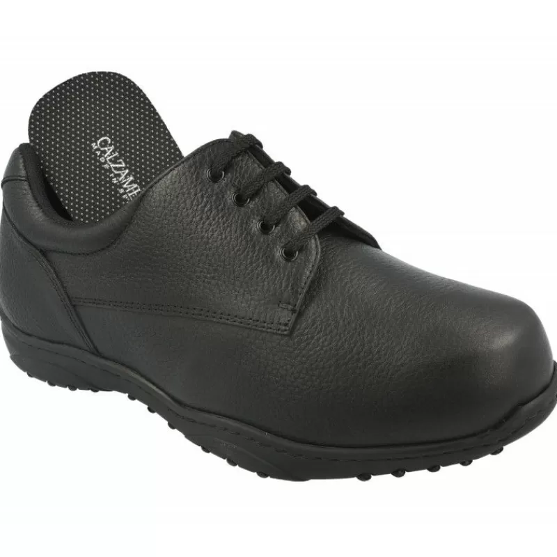 Calzamedi Zapatos Ancho Especial-Cordon De Pala Lisa Especial Pies Diabéticos, Extra Ancho 14, Plantilla Movible. Negro