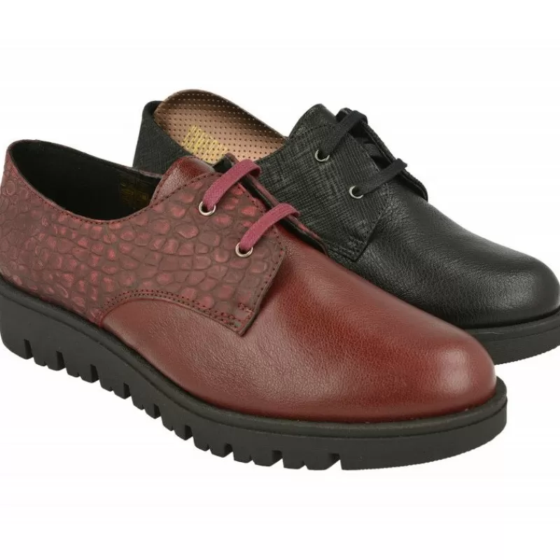 Comfort Class Cordones-Cordon De De Pala Lisa Con Trasera Contrastada Grabada, Piso Aligerado Amortiguado Y Planta De Descanso Extraible