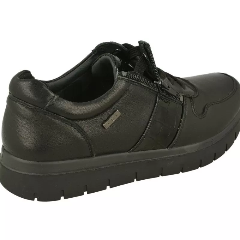 G Comfort Cordones-Cordon De Con Cremallera Lateral En Piel Impermeable Y Bordon En Pala Con Piso De Amortiguacion Y Planta Extraible Negro