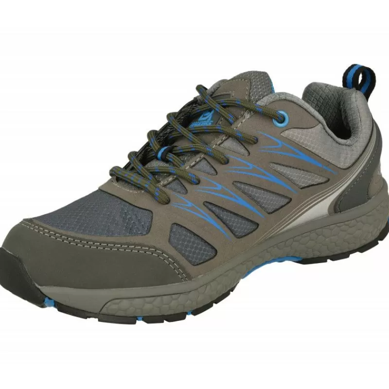 G Comfort Deportivos-Cordon De Deportivo En Piel Nobuck Impermeable Con Planta De Descanso Extraible Y Piso De Poliuretano. Gris