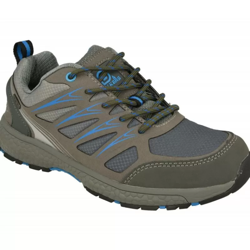 G Comfort Deportivos-Cordon De Deportivo En Piel Nobuck Impermeable Con Planta De Descanso Extraible Y Piso De Poliuretano. Gris