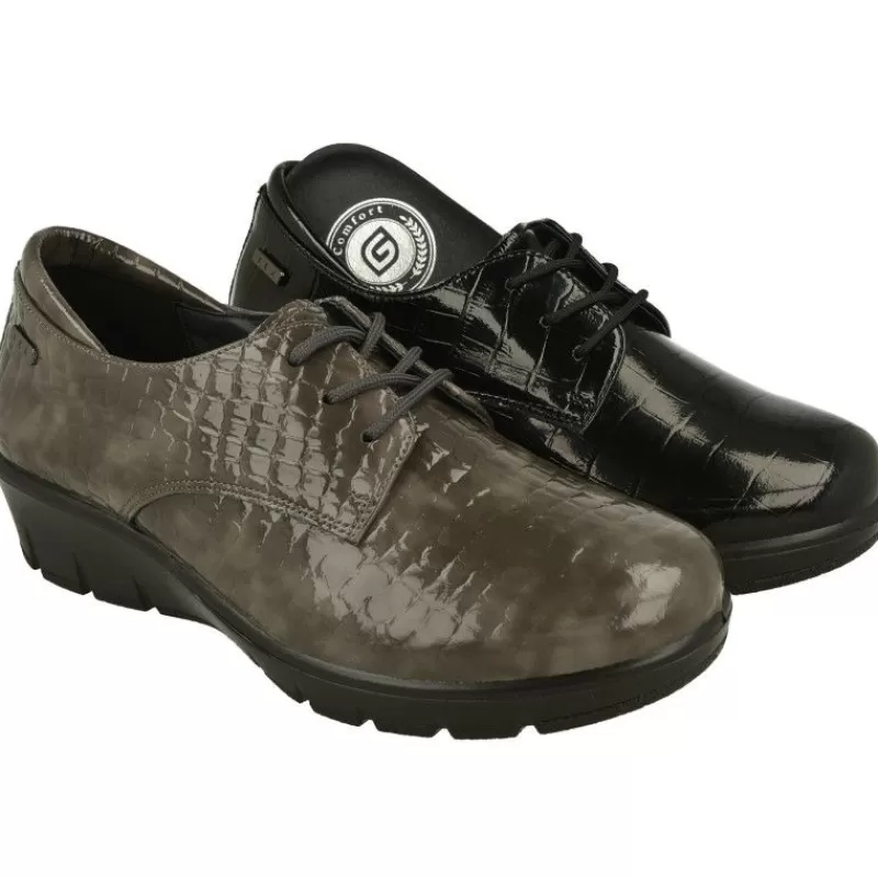 G Comfort Cordones-Cordon De En Piel Grabada Charol Con Membrana Impermeable Y Piso De Cuna De Poliuretano Con Planta Extraible