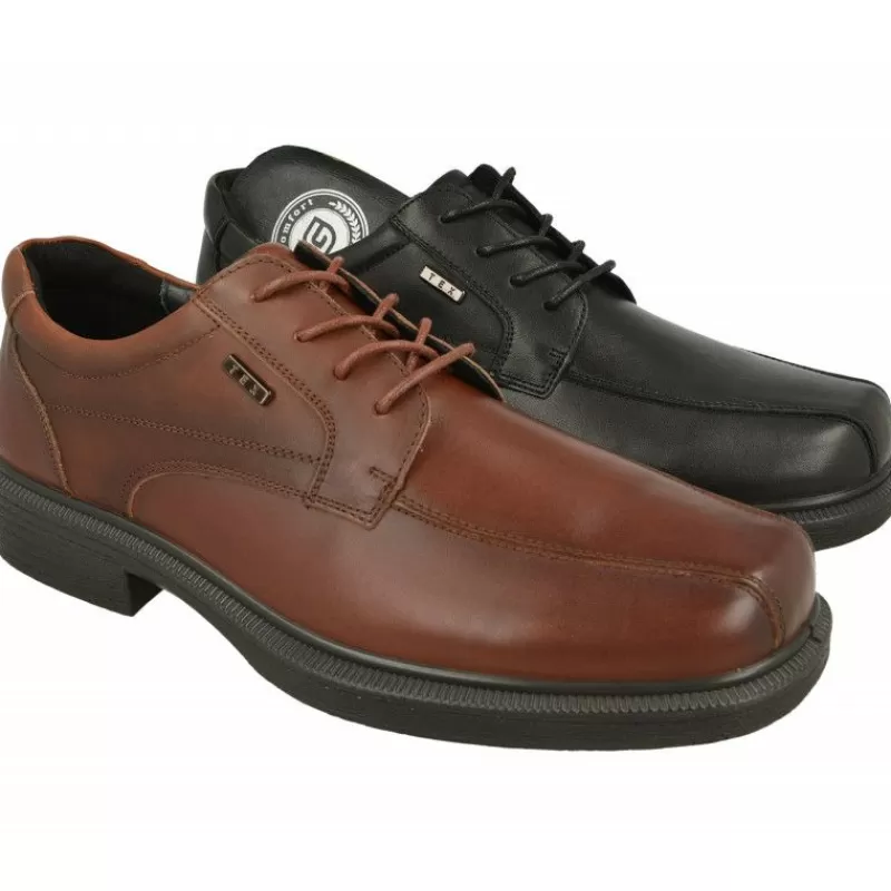 G Comfort Zapatos Ancho Especial-Cordon De En Piel Vacuna Con Vira En Pala Y Piso De Amortiguacion Con Planta De Descanso Extraible