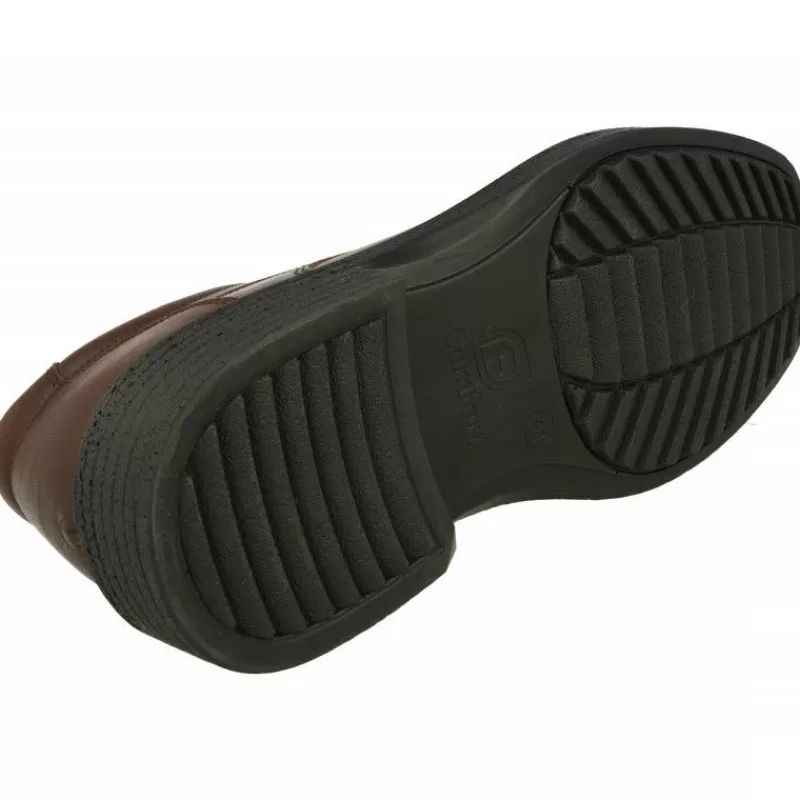 G Comfort Zapatos Ancho Especial-Cordon De En Piel Vacuna Con Vira En Pala Y Piso De Amortiguacion Con Planta De Descanso Extraible