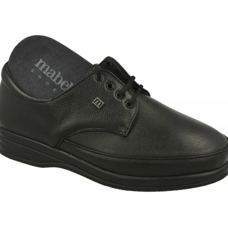 Ortomabel Cordones-Cordon De Orto Mabel Liso Pala Elastica, Ancho Especial 15, Plantilla Movible. Negro