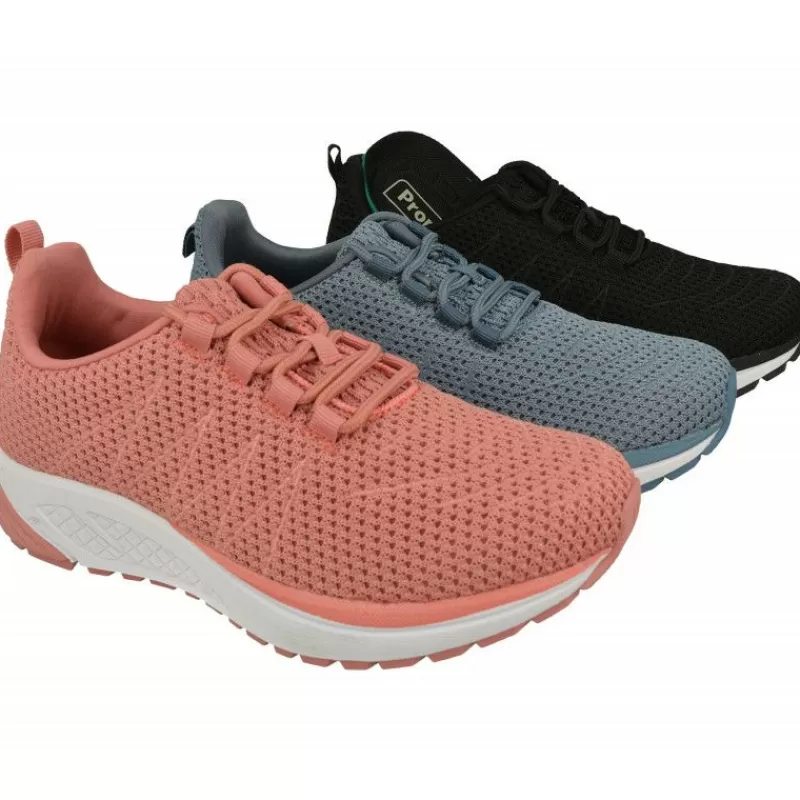 Propet Zapatillas De Lona-Cordon Deportivo De Con Tejido Rejilla Y Piso De Cuna Poliuretano Amortiguado Con Planta Anatomico Movible