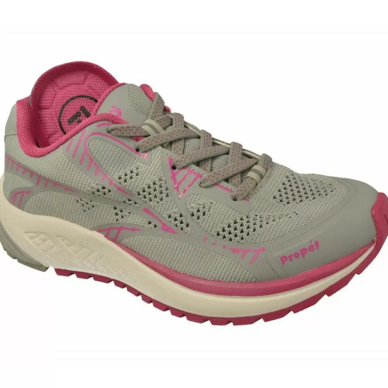 Propet Zapatillas De Lona-Cordon Deportivo De con Plantilla De Descanso Y Piso Aligerado Con Horma De Ancho Especial Gris