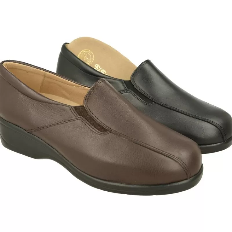 Calzamedi Mocasines-Mocasin De Con Elasticos En Pala De Doble Costura, Piso De Poliuretano De Base Ancha Con Planta Anatomica Extraible