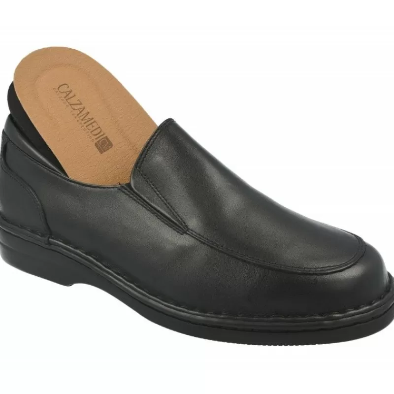 Calzamedi Mocasines-Mocasin De , Noruego Con Elasticos En Pala Anatomico Ortopedico. Negro