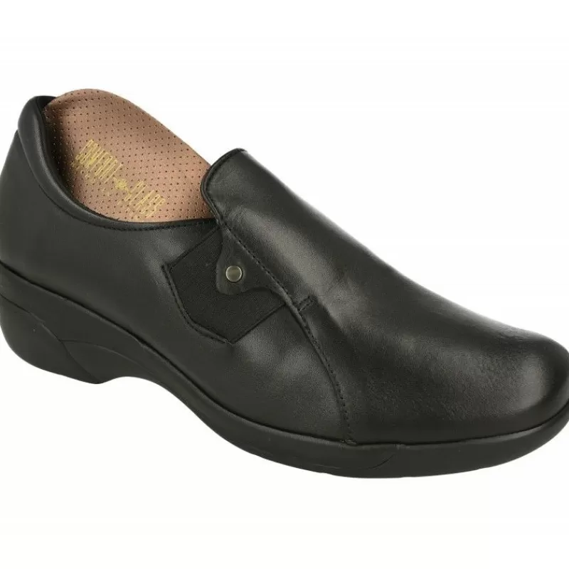 Comfort Class Mocasines-Mocasin De De Pala Lisa Con Planta De Descanso Extraible Y Cuna De Poliuretano Negro