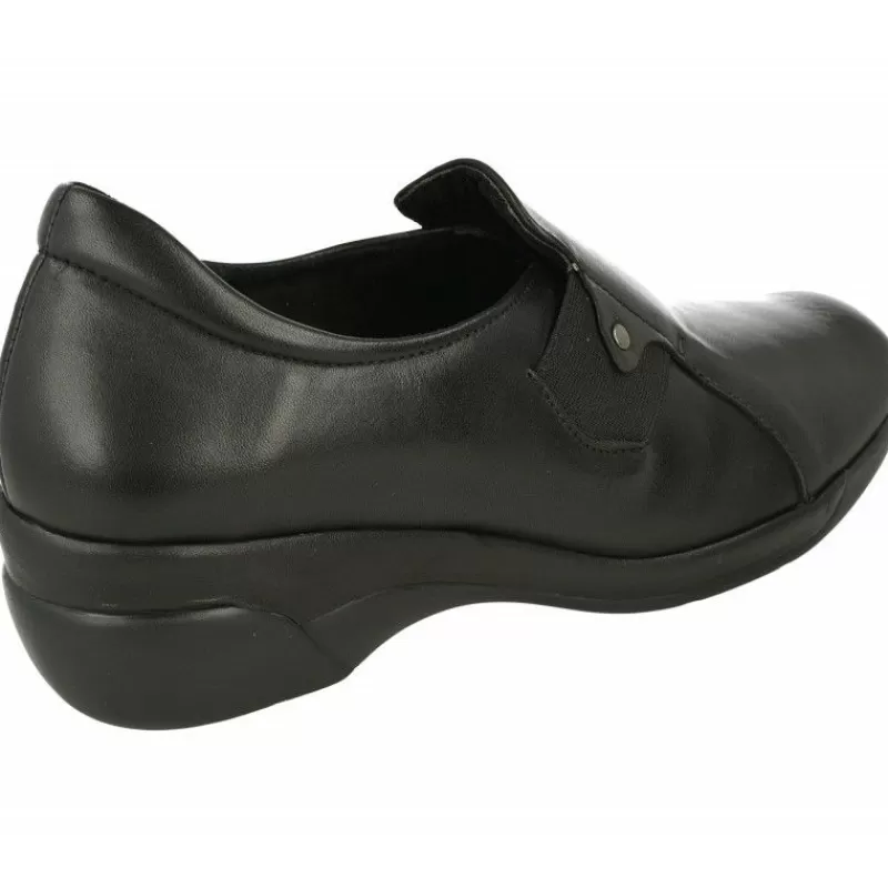 Comfort Class Mocasines-Mocasin De De Pala Lisa Con Planta De Descanso Extraible Y Cuna De Poliuretano Negro
