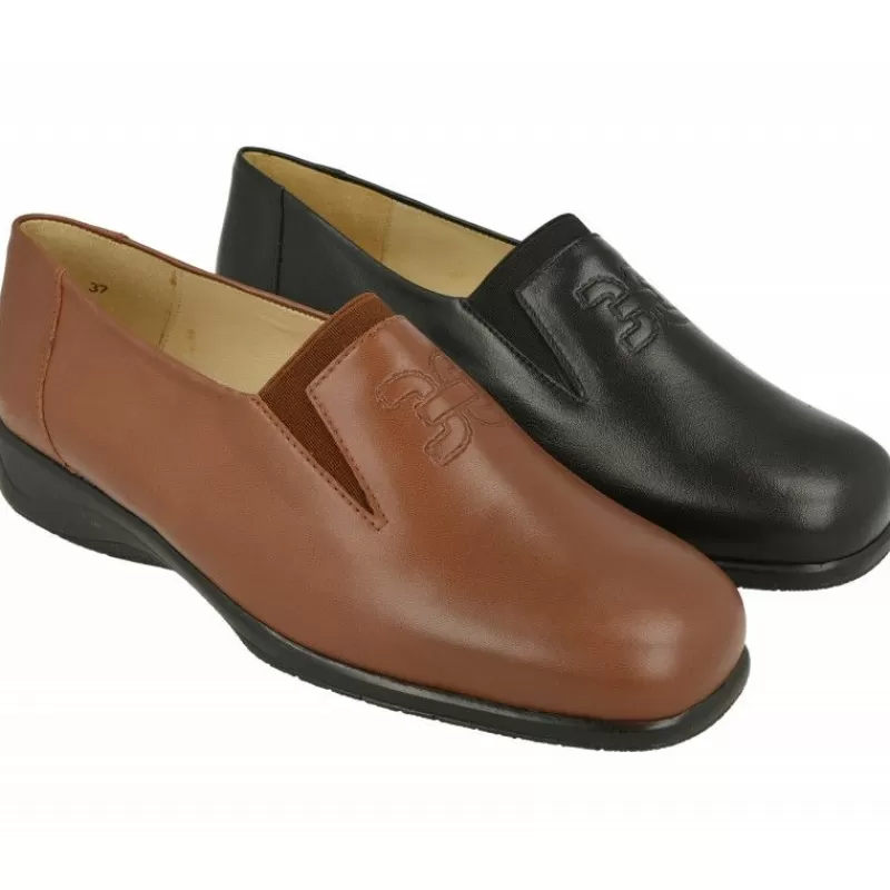 Drucker Calzapedic Mocasines-Mocasin De Drucker De Pala Lisa Con Elastico Central, Piso Caucho De Cuna Baja Y Planta Anatomica