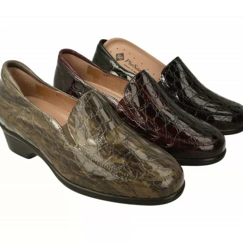 PieSanto Mocasines-Mocasin De Elasticos En Piel Grabada Coco Charol Con Piso De Cuna Poliuretano Y Planta Adantomica Extraible