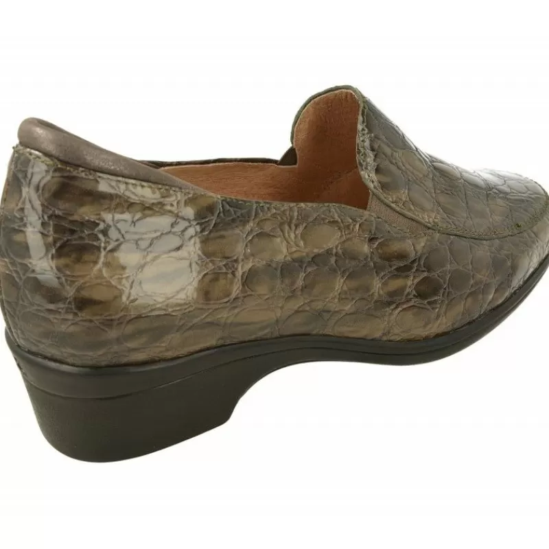 PieSanto Mocasines-Mocasin De Elasticos En Piel Grabada Coco Charol Con Piso De Cuna Poliuretano Y Planta Adantomica Extraible