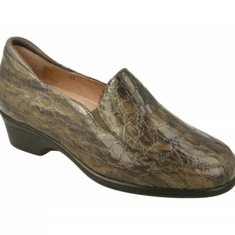 PieSanto Mocasines-Mocasin De Elasticos En Piel Grabada Coco Charol Con Piso De Cuna Poliuretano Y Planta Adantomica Extraible