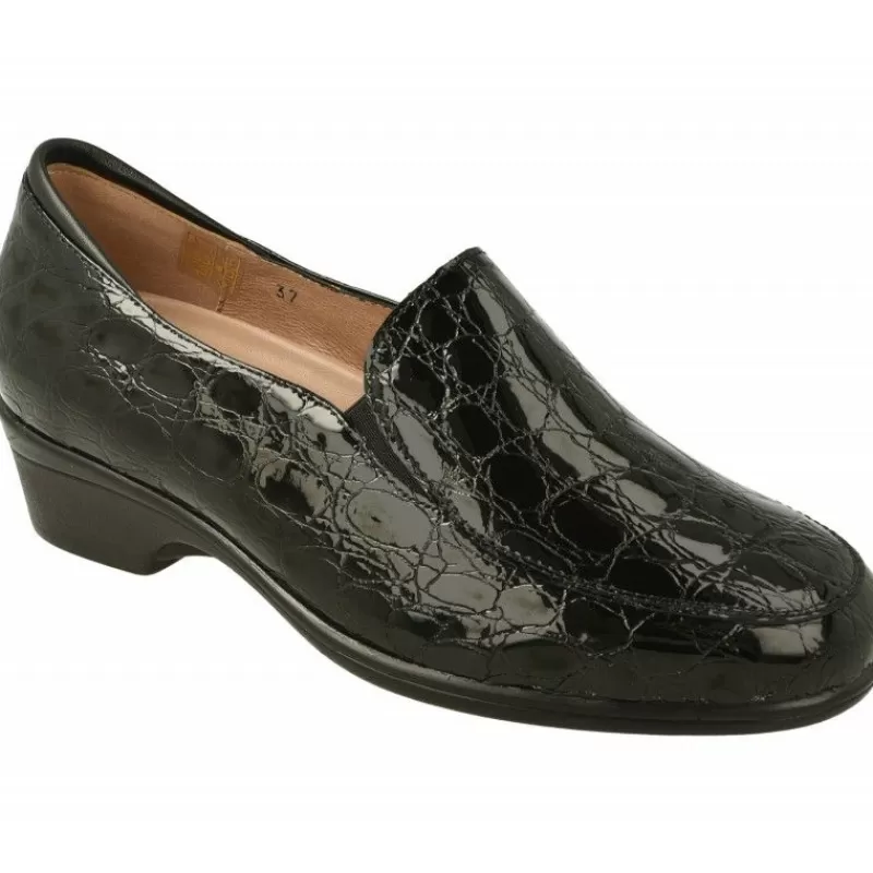 PieSanto Mocasines-Mocasin De Elasticos En Piel Grabada Coco Charol Con Piso De Cuna Poliuretano Y Planta Adantomica Extraible
