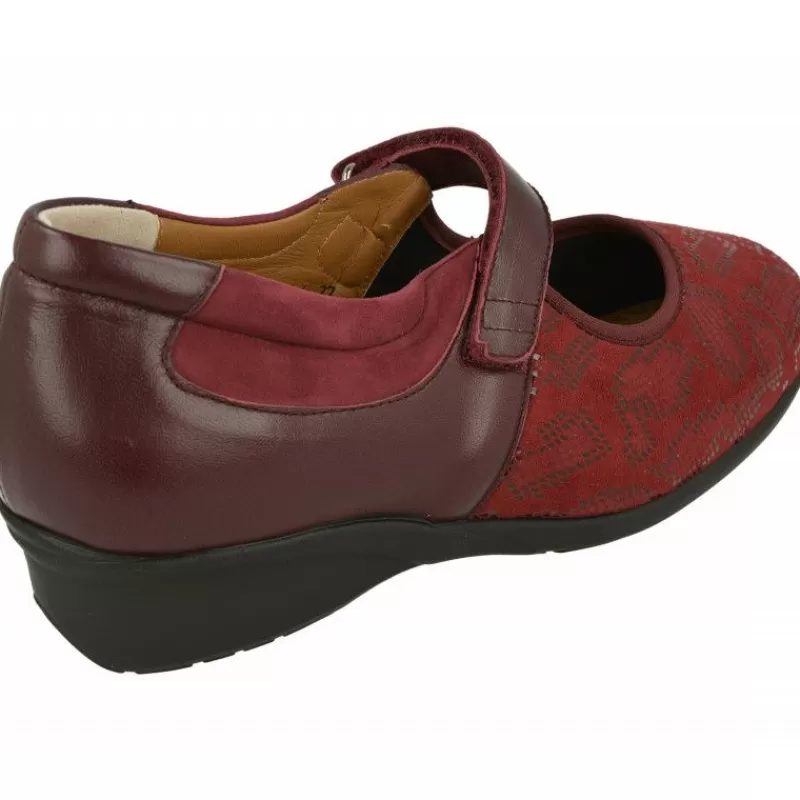 Alviflex Zapatos Con Pulsera-Pulsera De Combinada En Piel Grabada Elastica Con Suela De Goma Amortiguada Ancho 13 Especial Pies Sensibles