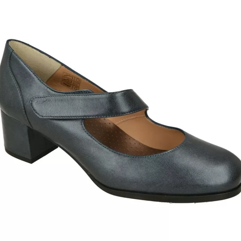 Comfort Class Zapatos Con Pulsera-Pulsera De Confort Class Con Ajuste Por Tira De Velcro. Tacon De Base Ancha Con Planta De Descanso Extraible Y Piso De Goma