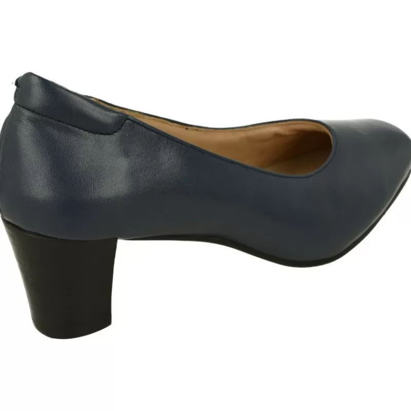 Calzamedi Zapatos Ancho Especial-Salón De Liso Con Tacon 4.5Cm De Suela Y Planta Anatomica Extraible