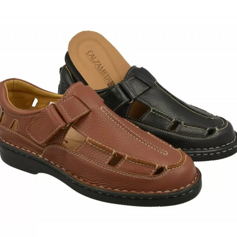 Calzamedi Sandalias-Sandalia Con Aberturas Laterales Con Planta Anatomica Y Horma De Ancho 12 Especial Plantillas De