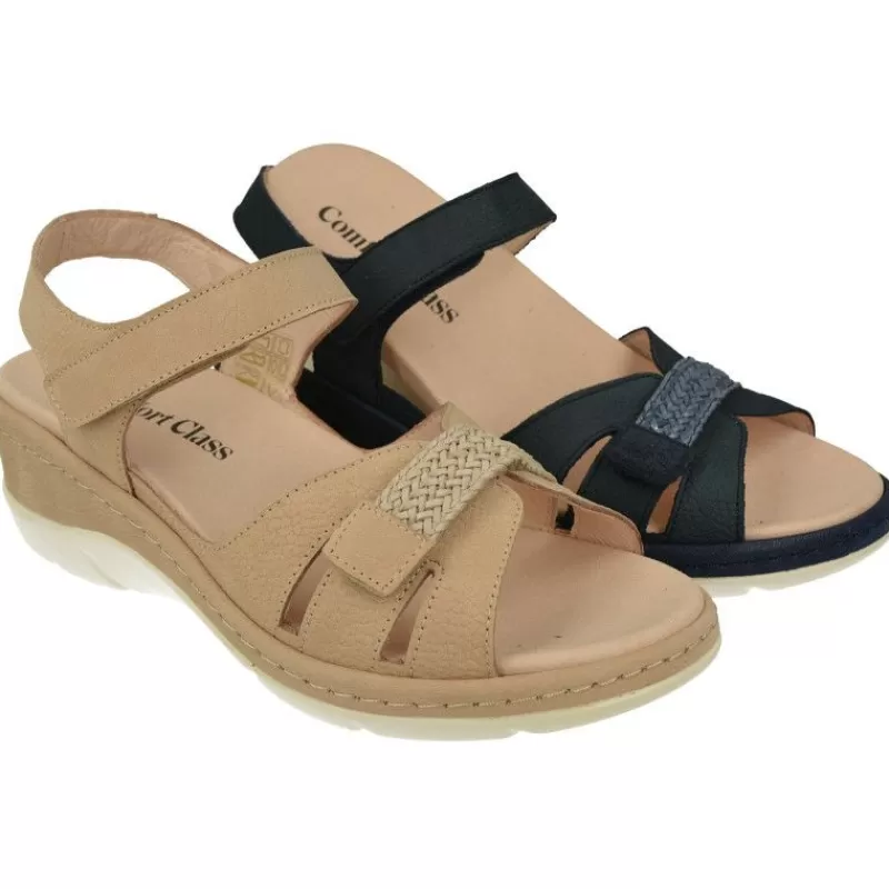 Comfort Class Sandalias Sandalia De En Piel Nobuck Combinada Con Trenza Y Piso Al Tono Planta Anatomica Extraible Y Piso De Poliuretano Calzados Profesional