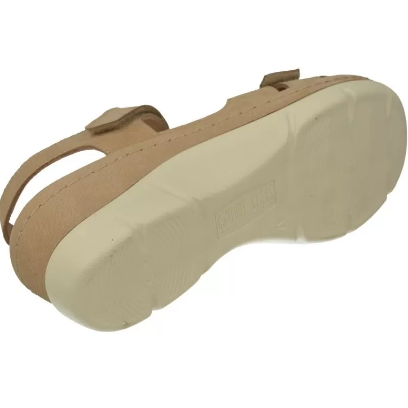 Comfort Class Sandalias-Sandalia De En Piel Nobuck Combinada Con Trenza Y Piso Al Tono, Planta Anatomica Extraible Y Piso De Poliuretano