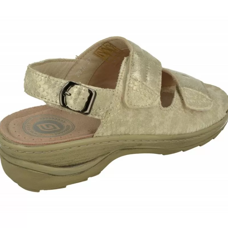 G Comfort Sandalias-Sandalia De De Doble Tira De Velcro Con Licra Elastica Adaptable, Planta De Descanso Extraible Y Piso De Caucho