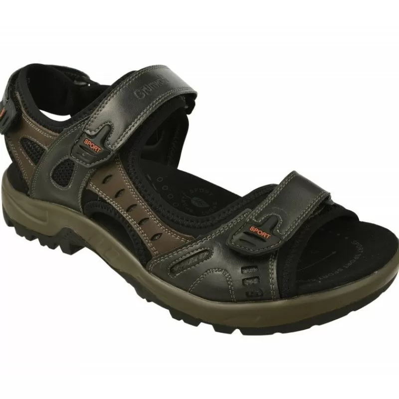 G Comfort Sandalias-Sandalia De En Piel Con Ajuste De Velcros Piel Engrasada Y Planta De Descanso Con Piso De Amortiguacion